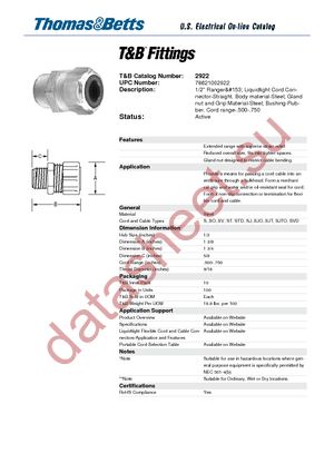 2922 datasheet  